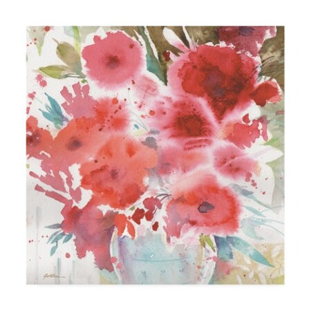 Trademark Fine Art Sheila Golden 'Symphony of Red 2' Canvas Art, 18x18 SG08804-C1818GG